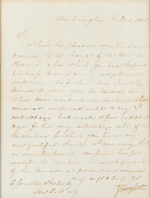 Lot #16 Zachary Taylor Letter Signed as President on Benedict Arnold - Image 2