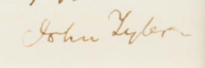 Lot #13 John Tyler Autograph Letter Signed on Politics - Image 3