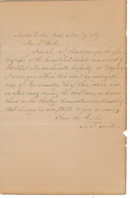 Lot #396 Samuel Francis Smith Signed Handwritten Lyrics for 'America'