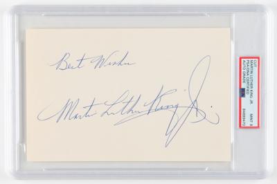 Lot #142 Martin Luther King, Jr. Large Signature for 1961 BBC 'Face to Face' Interviewer
