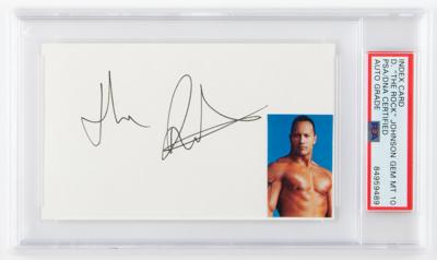 Lot #794 Dwayne Johnson Signature - PSA GEM MT 10 - Image 1