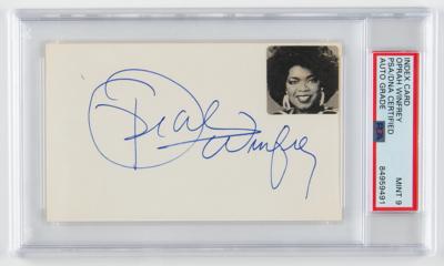 Lot #888 Oprah Winfrey Signature - PSA MINT 9