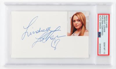 Lot #816 Lindsay Lohan Signature - PSA GEM MT 10 - Image 1