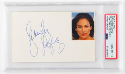 Lot #647 Jennifer Lopez Signature - PSA GEM MT 10 - Image 1