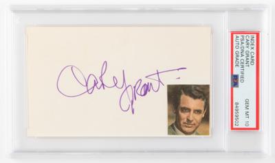 Lot #762 Cary Grant Signature - PSA GEM MT 10