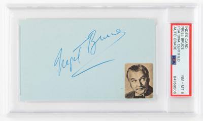 Lot #713 Nigel Bruce Signature - PSA NM-MT 8 - Image 1