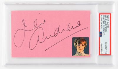 Lot #697 Julie Andrews Signature - PSA GEM MT 10 - Image 1