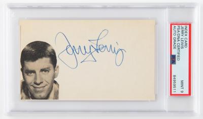 Lot #815 Jerry Lewis Signature - PSA MINT 9 - Image 1