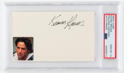 Lot #838 Keanu Reeves Signature - PSA GEM MT 10