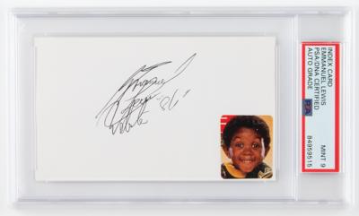 Lot #814 Emmanuel Lewis Signature - PSA MINT 9 - Image 1