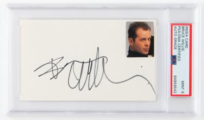 Lot #887 Bruce Willis Signature - PSA MINT 9 - Image 1