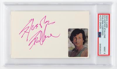 Lot #859 Sylvester Stallone Signature - PSA MINT 9 - Image 1