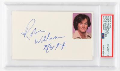 Lot #886 Robin Williams Signature - PSA GEM MT 10