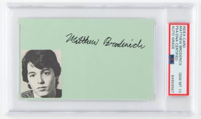 Lot #711 Matthew Broderick Signature - PSA GEM MT 10 - Image 1