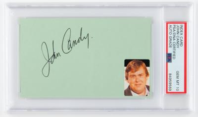 Lot #717 John Candy Signature - PSA GEM MT 10 - Image 1