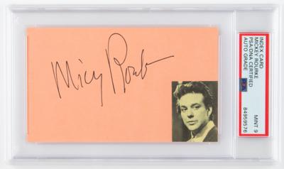 Lot #844 Mickey Rourke Signature - PSA MINT 9 - Image 1