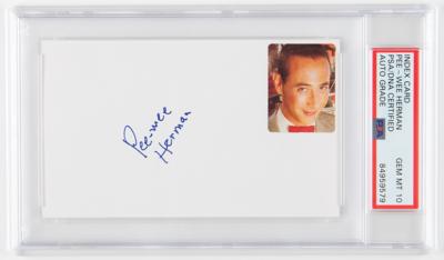 Lot #773 Pee Wee Herman Signature - PSA GEM MT 10 - Image 1