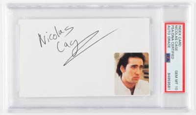 Lot #716 Nicolas Cage Signature - PSA GEM MT 10 - Image 1