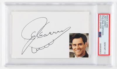 Lot #718 Jim Carrey Signature - PSA GEM MT 10 - Image 1