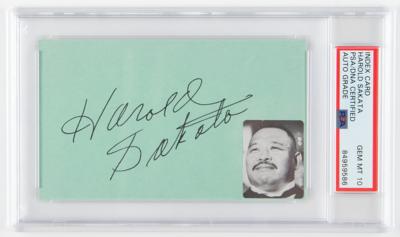 Lot #791 James Bond: Harold Sakata Signature - PSA GEM MT 10 - Image 1