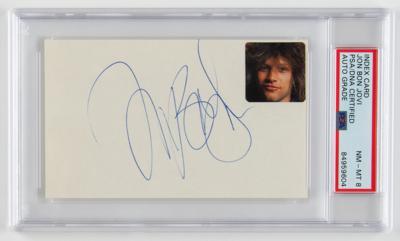 Lot #604 Jon Bon Jovi Signature - PSA NM-MT 8