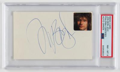 Lot #604 Jon Bon Jovi Signature - PSA NM-MT 8 - Image 1