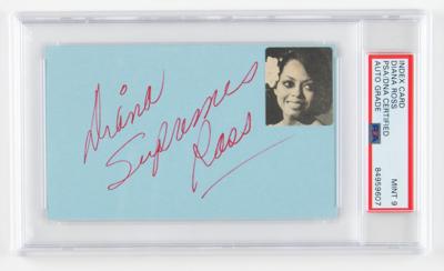 Lot #637 Diana Ross Signature - PSA MINT 9