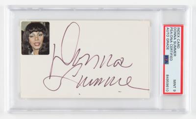 Lot #652 Donna Summer Signature - PSA MINT 9 - Image 1