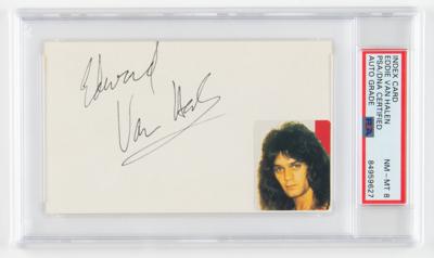 Lot #641 Eddie Van Halen Signature - PSA NM-MT 8