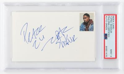 Lot #551 Tupac Shakur Signature - PSA MINT 9 - Image 1