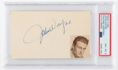 Lot #681 John Wayne Signature - PSA NM-MT 8