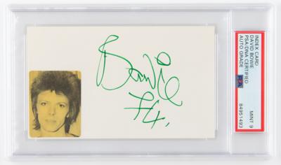 Lot #606 David Bowie Signature - PSA MINT 9