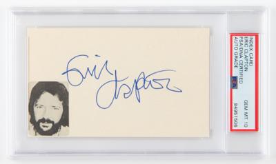 Lot #607 Eric Clapton Signature - PSA GEM MT 10