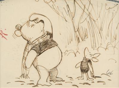 Lot #341 Winnie the Pooh and Piglet double-sided storyboard drawing from Winnie the Pooh and Tigger Too - Image 2