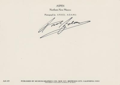 Lot #327 Ansel Adams Signed Postcard - Image 1