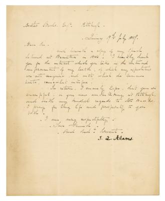 Lot #50 John Quincy Adams Letter Signed