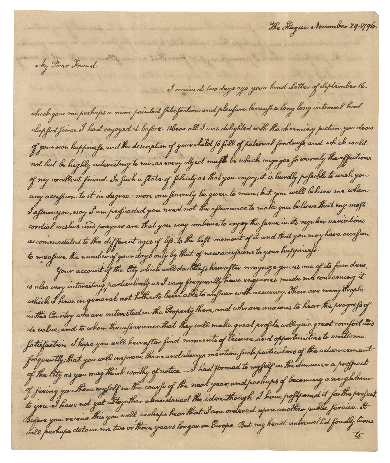 Lot #9 John Quincy Adams Autograph Letter Signed on Political Hypocrisy during French Revolution - Image 2