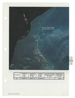 Lot #280 Apollo 9 Flown Photo Map Checklist Page
