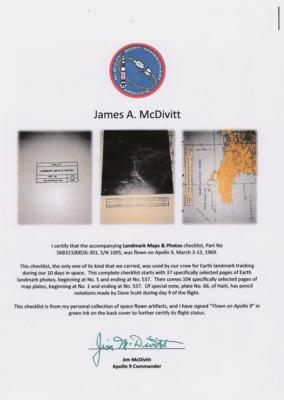 Lot #280 Apollo 9 Flown Photo Map Checklist Page - Image 4