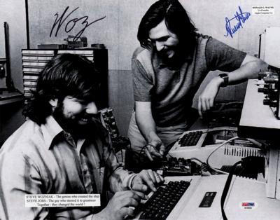 Lot #163 Apple: Wozniak and Wayne Signed Photograph - Image 1