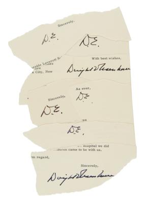Lot #70 Dwight D. Eisenhower (7) Signatures