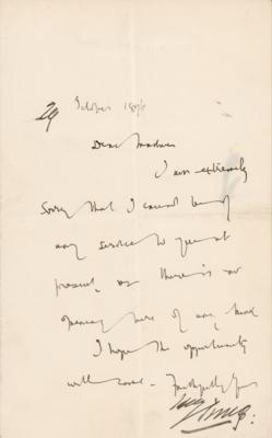 Lot #484 Bram Stoker and Henry Irving Handwritten Letter Signed - Image 1