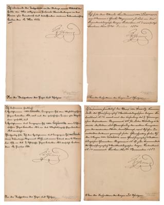 Lot #188 Kaiser Wilhelm I (4) Documents Signed