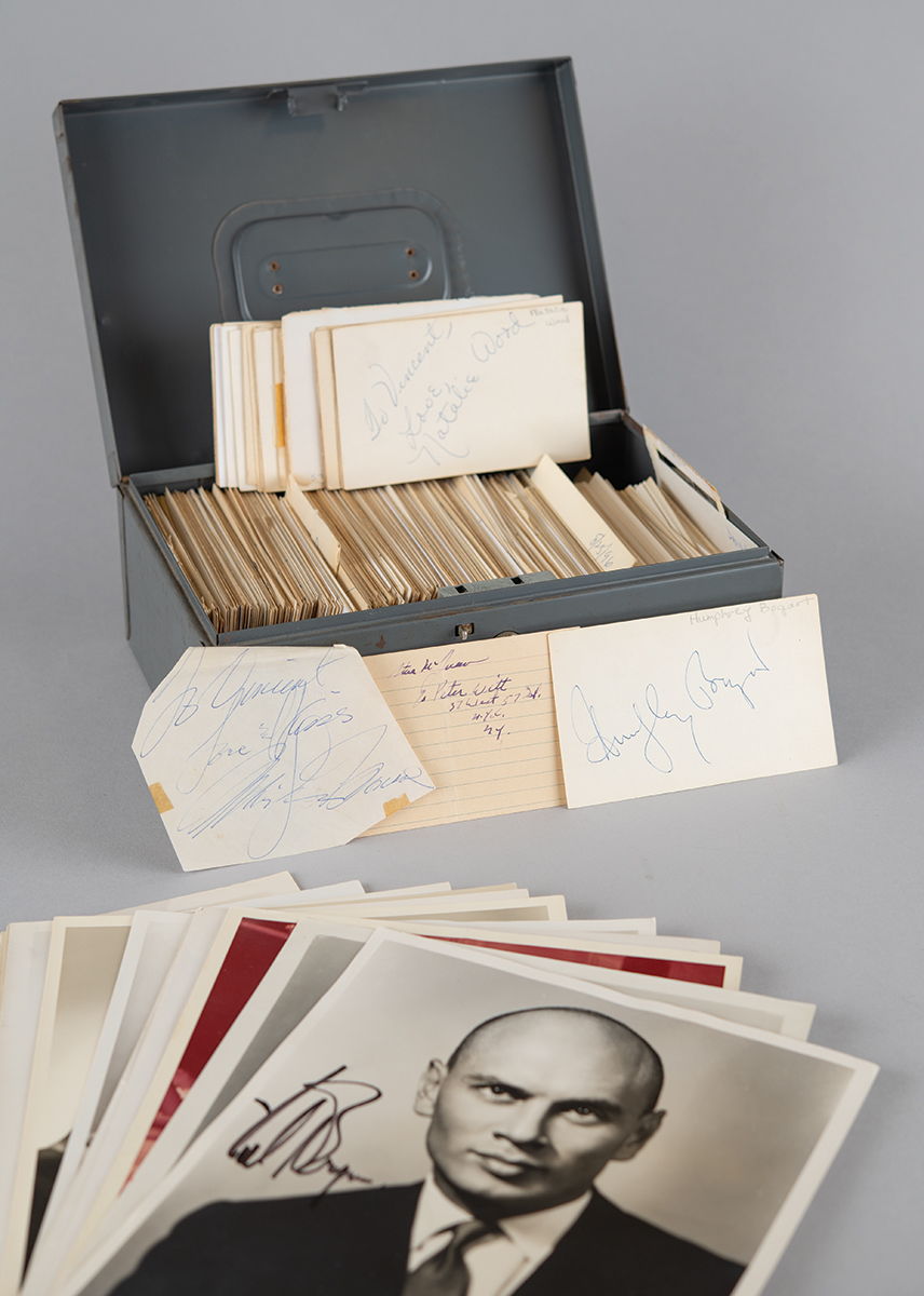 Lot #690 Actors and Actresses Signature Collection (600+) with Marilyn Monroe, Steve McQueen, Humphrey Bogart