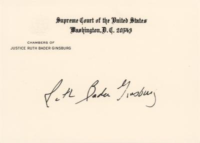 Lot #178 Ruth Bader Ginsburg Signature