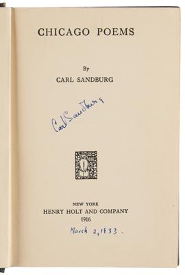 Lot #478 Carl Sandburg (3) Signed Books - Image 3