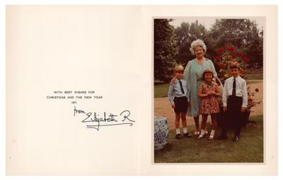 Lot #174 Elizabeth, Queen Mother Signed Christmas Card - Image 1