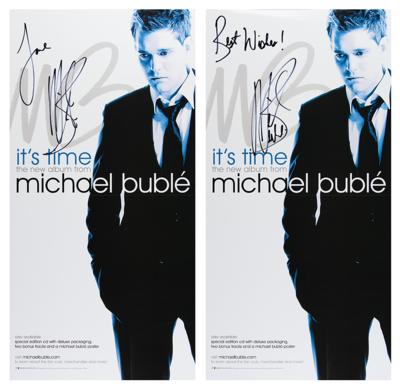 Lot #645 Michael Buble (2) Signed 'It's Time' Posters - Image 1