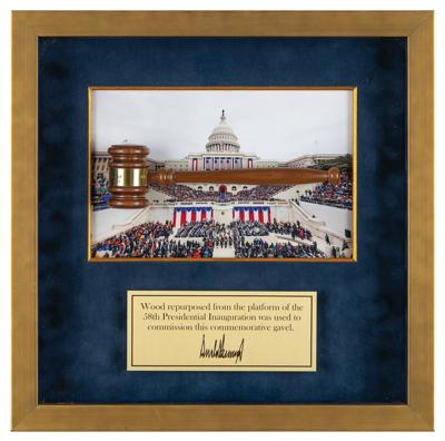 Lot #110 Donald Trump 2017 Inauguration Gavel - Repurposed from Platform Wood - Image 1