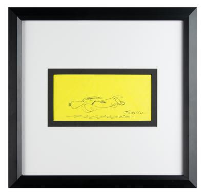 Lot #340 Charles Schulz Signed Sketch of Snoopy - Image 2
